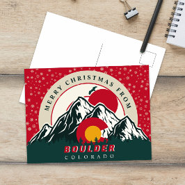 Cartão Postal Feliz Natal De Boulder Colorado Souvenirs