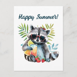 Cartão Postal Feliz Natal de corrida de praia