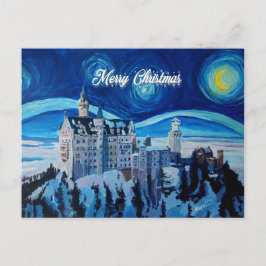 Cartão Postal Feliz Natal de inverno maravilha do inverno