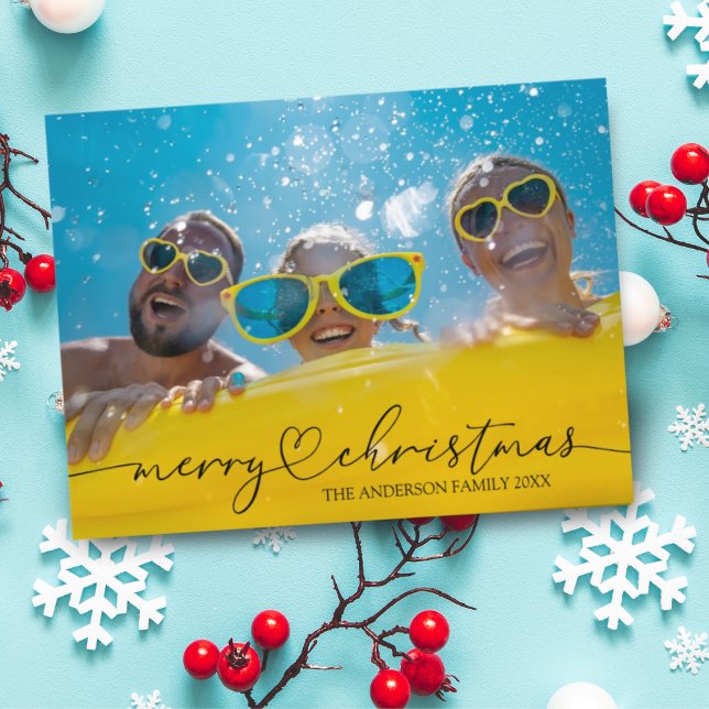 Cartão Postal Feliz Natal Divertido Uma Foto  (Criador carregado)