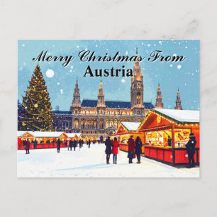 Cartão Postal Feliz Natal do feriado de mercado da Áustria