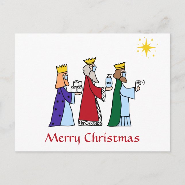 Cartão Postal Feliz Natal dos Três Reis Saudação Feriado (Frente)