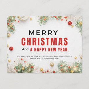 Cartão Postal Feliz Natal e Ano Novo