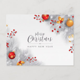 Cartão Postal Feliz Natal e Feliz Ano Novo