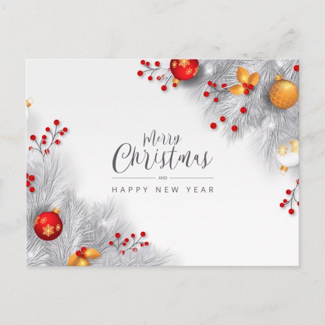 Cartão Postal Feliz Natal e Feliz ano novo (Frente)