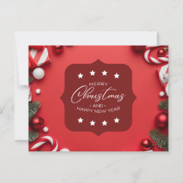 Cartão Postal Feliz Natal e Feliz ano novo