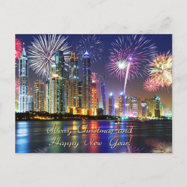 Cartão Postal Feliz Natal e Feliz ano novo (Frente)