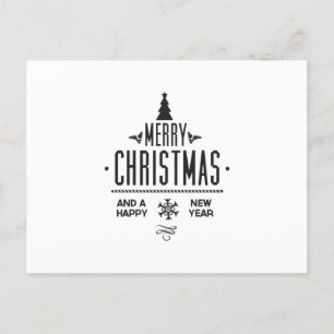Cartão Postal Feliz Natal e Feliz ano novo