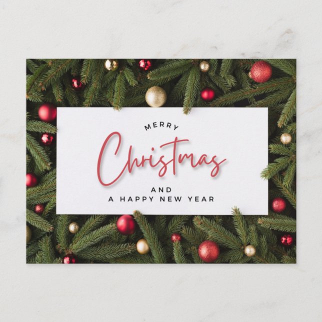 Cartão Postal Feliz Natal e Feliz ano novo (Frente)