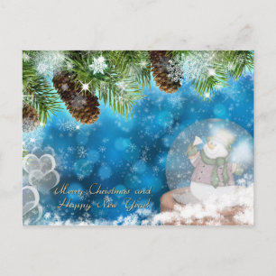 Cartão Postal Feliz Natal e Feliz ano novo