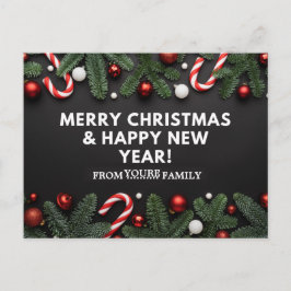 Cartão Postal Feliz Natal e Feliz ano novo