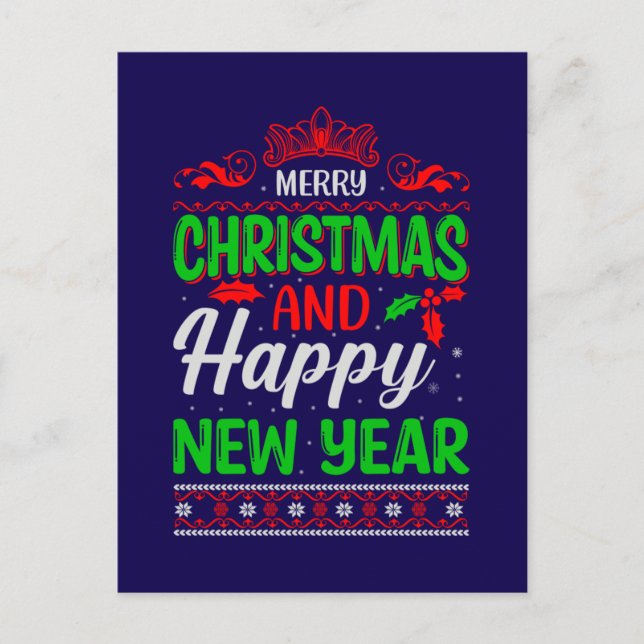 Cartão Postal Feliz Natal E Feliz ano novo-61064 (Frente)