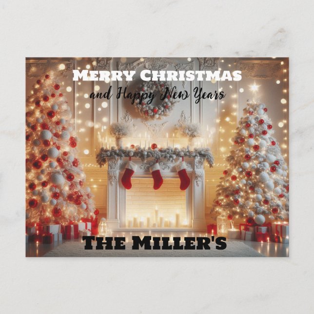 Cartão Postal Feliz Natal e Felizes anos novos (Frente)