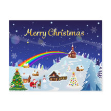 Feliz Natal e Papai Noel Arco-íris