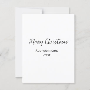 Cartão Postal Feliz Natal Elegante adiciona texto simples modern