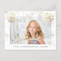 Feliz Natal Feliz Ano Dourado Foto Branca de Neve