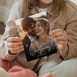 Cartão Postal Feliz Natal Feriado Personalizado de Fotografias d