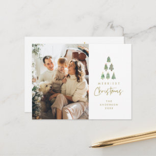 Cartão Postal Feliz Natal, Foto da Família da Árvore de Natal