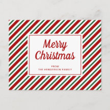 Feliz Natal Listrado Vermelho Verde Branco Padrão