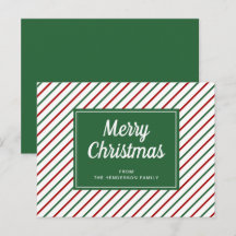 Feliz Natal Listras Brancas Verdes