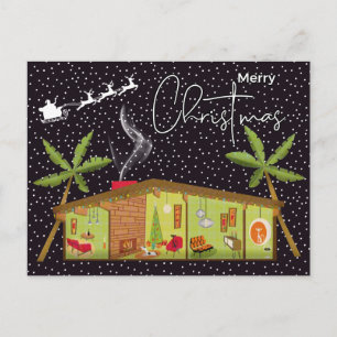 Cartão Postal FELIZ NATAL Meio século de férias feliz modern