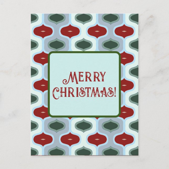 Cartão Postal Feliz Natal Mod Retro (Frente)