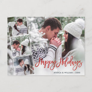 Cartão Postal Feliz Natal Moderno 4 FOTO Saudação Feriado