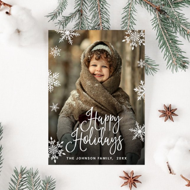Cartão Postal Feliz Natal Moderno Feliz Feriados Foto Saudação (Criador carregado)