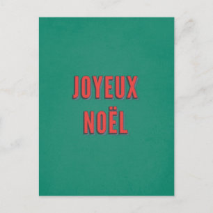 Cartão Postal Feliz Natal - Natal Francês Tradicional