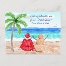 Cartão Postal Feliz Natal Papais noeis Engraçados de Snowbird e