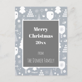 Cartão Postal Feliz Natal para as cinzas brancas