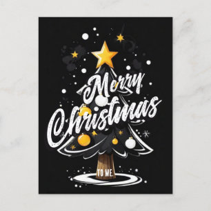 Cartão Postal Feliz Natal para mim Saudação