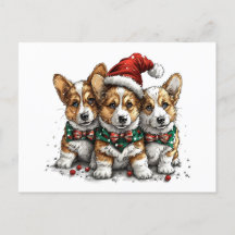 Feliz Natal Pembroke Welsh Corgi Puppies