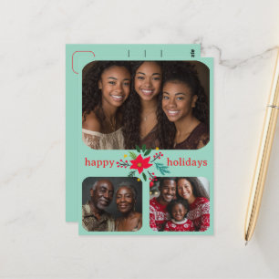 Cartão Postal Feliz Natal PERSONALIZADO 3 Fotos