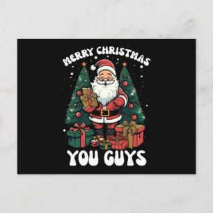 Cartão Postal Feliz Natal Pessoal Papai Noel