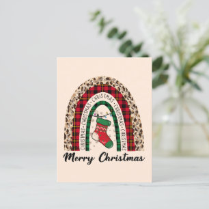 Cartão Postal Feliz Natal Rainbow