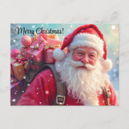 Cartão Postal Feliz Natal Santa Clause