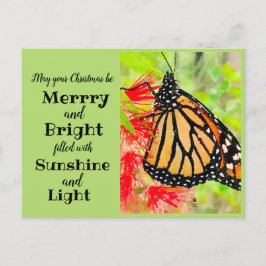 Cartão Postal Feliz Natal Sunshine Monarfly