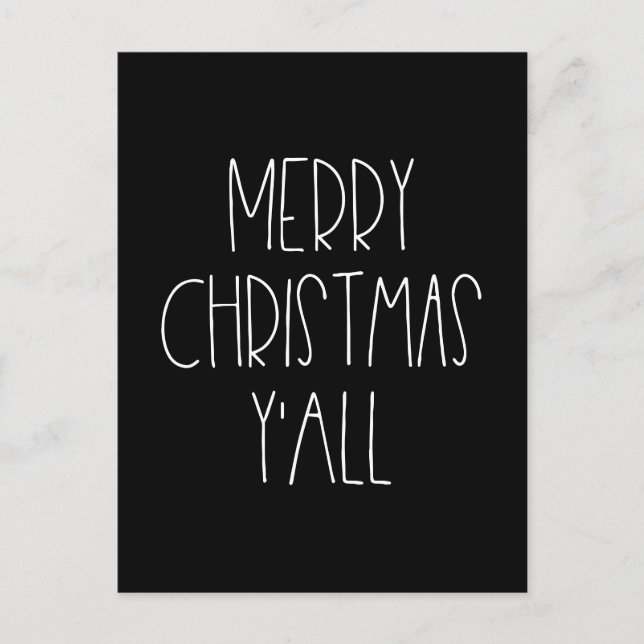 Cartão Postal Feliz Natal vocês todos feriados engraçados (Frente)