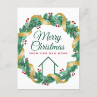 Feliz Natal Wreath Belo Novo Endereço Doméstico