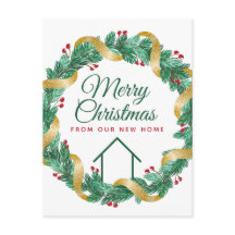 Feliz Natal Wreath Belo Novo Endereço Doméstico