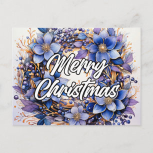 Cartão Postal Feliz Natal Wreath   Saudações do Seasons