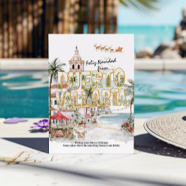 Cartão Postal Feliz Navidad | Puerto Vallarta Tropical Christmas