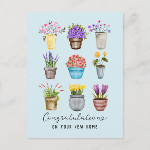 Cartão Postal Feliz Nova Casa Parabéns pela Mudança Chic