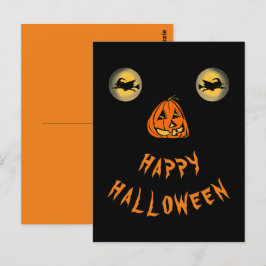 Cartão Postal Feliz Olhos Testemunhas De Halloween E Nariz De Ab