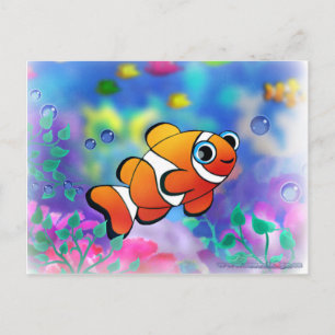 Cartão Postal Feliz Peixe-Palhaço