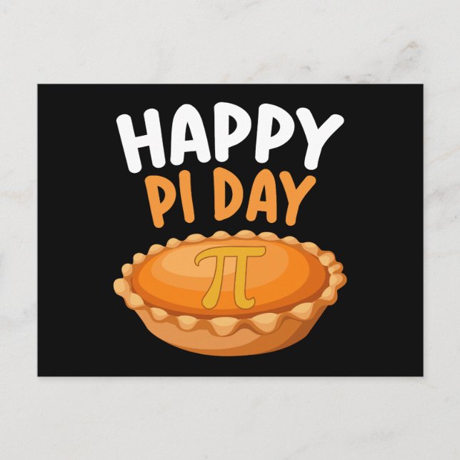 Cartão Postal Feliz Pi Day Pie Matemática Matemática Arco-Íris (Frente)