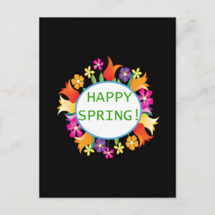 Cartão Postal Feliz Primavera