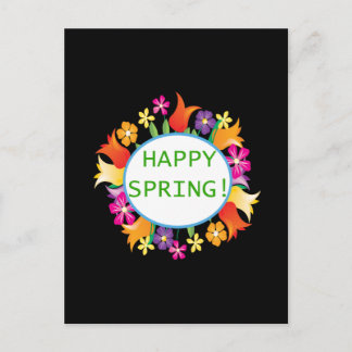 Cartão Postal Feliz Primavera
