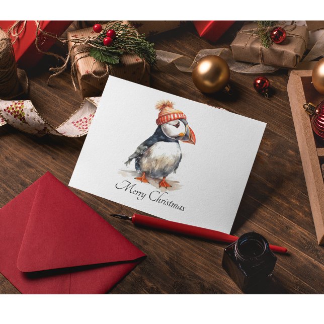 Cartão Postal Feliz Puffin, personalizado (Criador carregado)